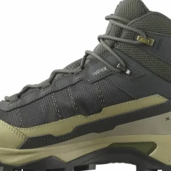 Salomon Men's X Ultra 5 Mid GORE-TEX Peat/gray Green/blue Nights