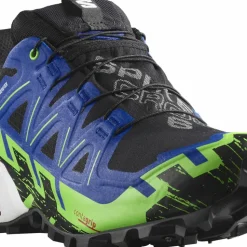 Salomon Unisex Spikecross 6 GORE-TEX Black/Surf The Web/Green Gecko