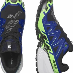 Salomon Unisex Spikecross 6 GORE-TEX Black/Surf The Web/Green Gecko