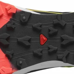 Salomon Unisex Winter Cross Spike Black/Fiery Coral/Safety Yellow