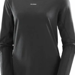 Salomon Women's Shkout Core Long Sleeve Tee Deep Black
