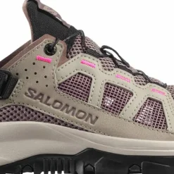 Salomon Women's Techamphibian 5 Silver Sage/Iron/Knockout Pink