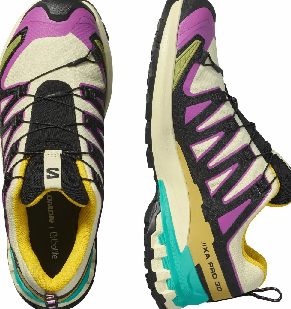 Salomon Women's XA Pro 3d V9 GORE-TEX Transparent Yellow/Black / Waterfall