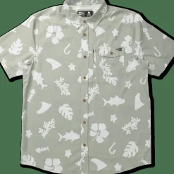 Salty Crew Men's Shoots SS Tech Woven Dusty Sage