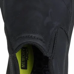 Skechers Men's Leather Round Toe Dual Gore Slip-Ins Black
