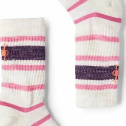 Smartwool Kids' Hike Light Cushion Striped Crew Socks Moonbeam