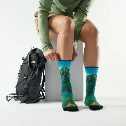 Smartwool Women's Hike Mountain Lake Print Crew Socks Targeted Cushion Capri
