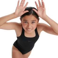 Speedo Girls' Eco Endurance+ Medalist Black