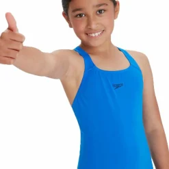 Speedo Girls' Eco Endurance+ Medalist Blue