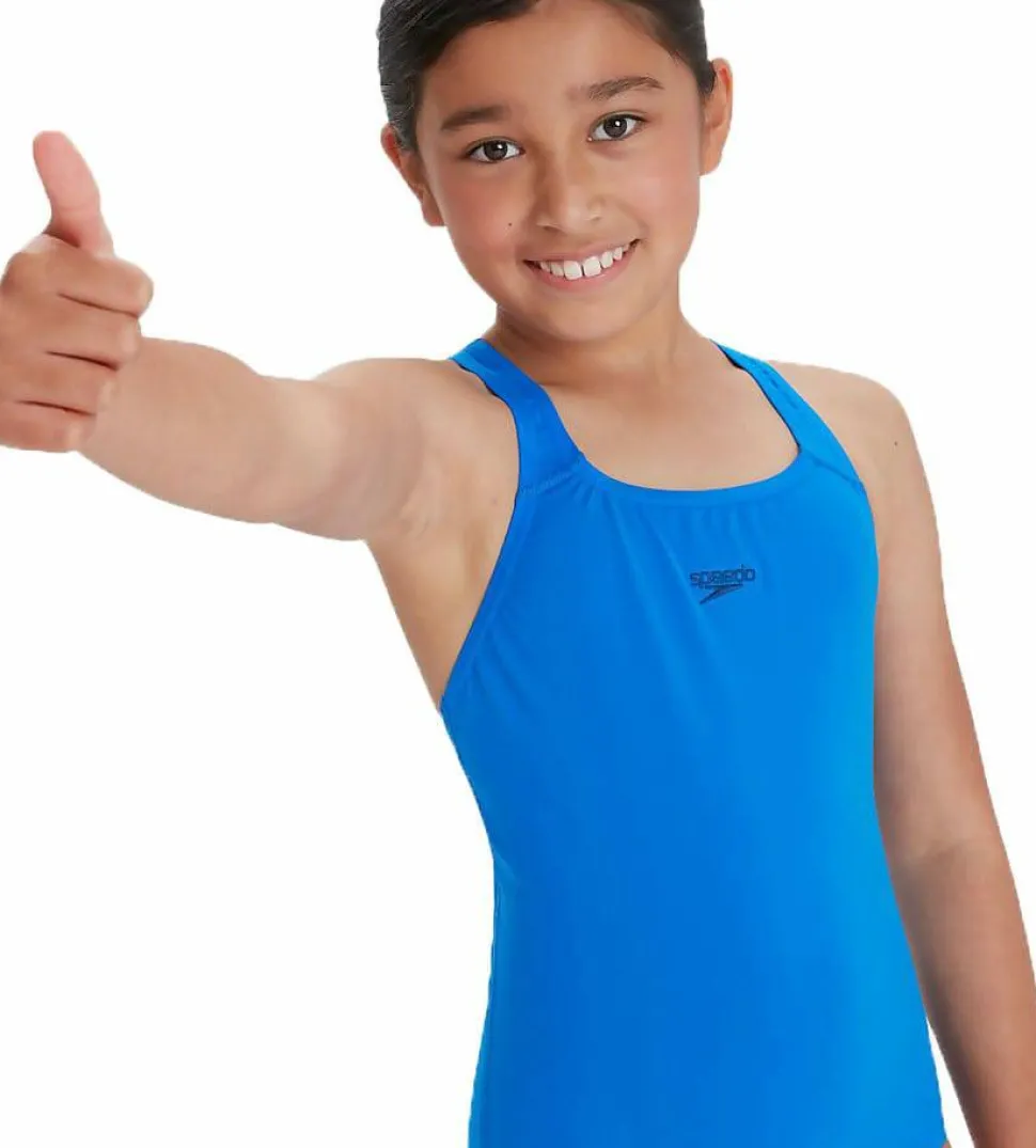 Speedo Girls' Eco Endurance+ Medalist Blue