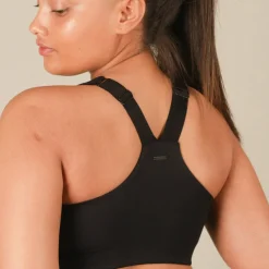 StayInPlace Front Zip Sports Bra Black