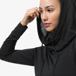 super.natural Women's Funnel Hoodie Jet Black