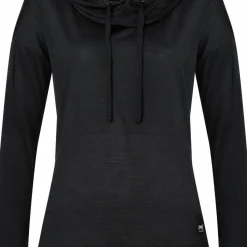 super.natural Women's Funnel Hoodie Jet Black