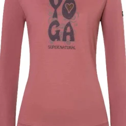 super.natural Women's Heart Of Yoga Longsleeve Roan Rouge/various