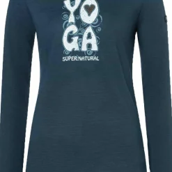 super.natural Women's Heart Of Yoga Longsleeve Blueberry/various