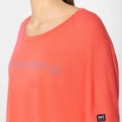 super.natural Women's Liquid Flow Tee Living Coral/Wasabi