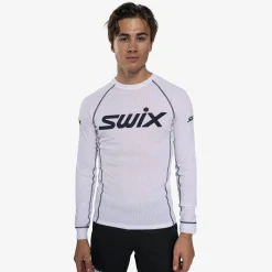 Swix Men's RaceX Classic Long Sleeve Bright White/ Dark Navy