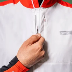 Swix Men's Roadline Wind Vest Bright White/Fiery Red