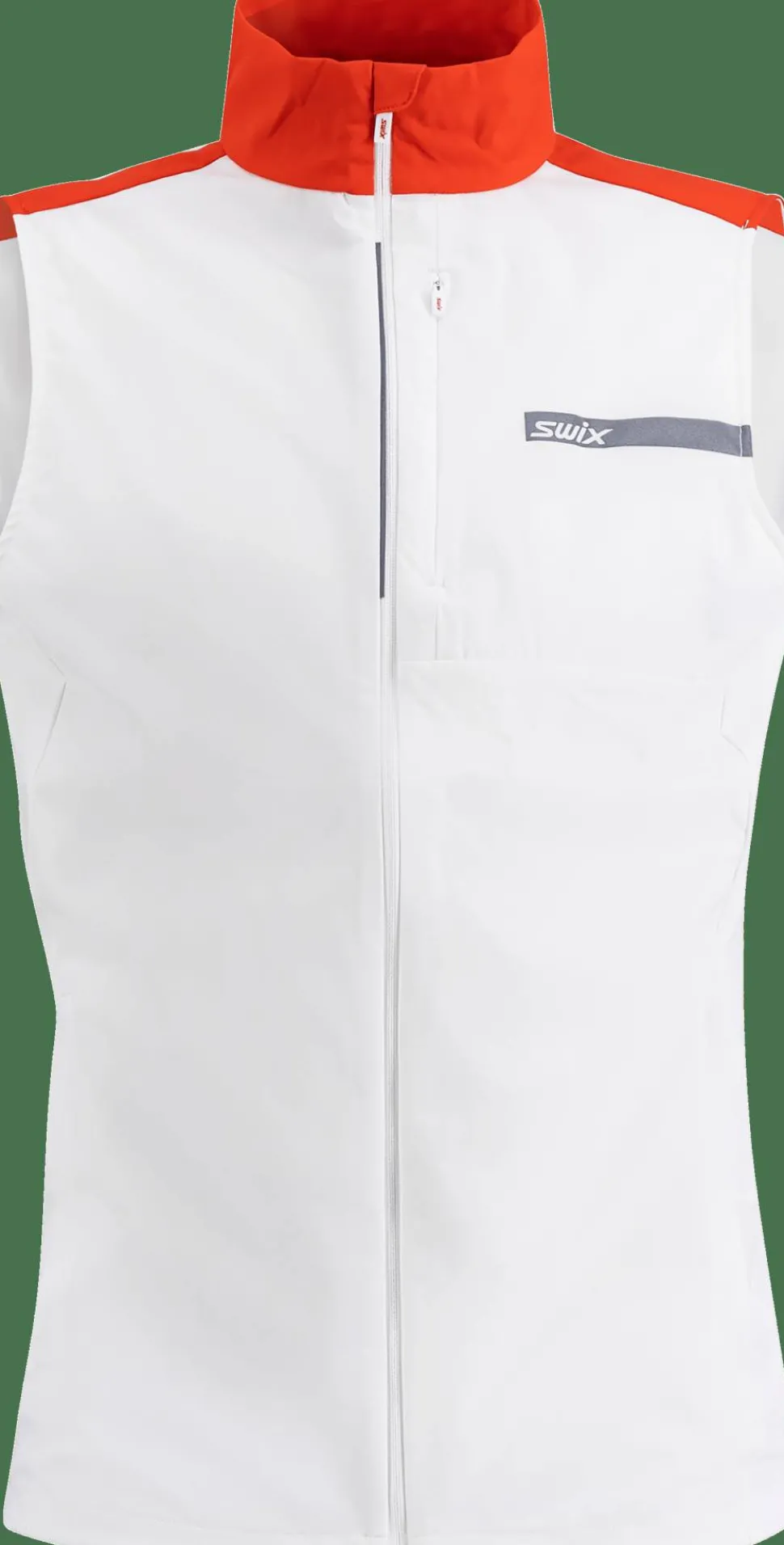 Swix Men's Roadline Wind Vest Bright White/Fiery Red