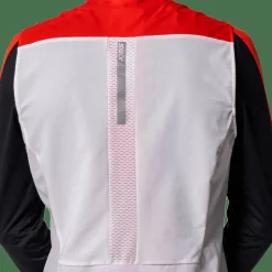 Swix Men's Roadline Wind Vest Bright White/Fiery Red
