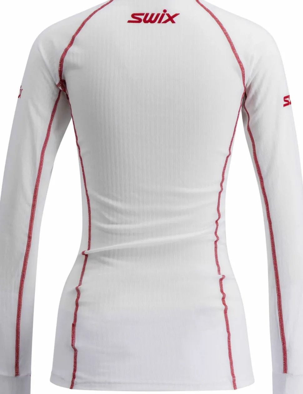 Swix Women's RaceX Classic Long Sleeve Bright White/Swix Red