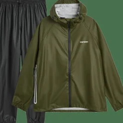 Tretorn Unisex Packable Rainbreaker Set Forest Green