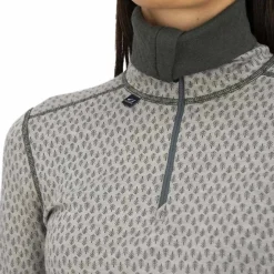 Ulvang Women's Comfort 200 Turtle Neck With Zip Agate Grey/Urban Chic