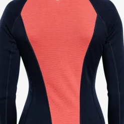 Ulvang Women's Peak Map Half Zip Baselayer Navy Blue/Mineral Red