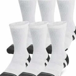 Under Armour Unisex Ua Perf Tech 6pk Crew White