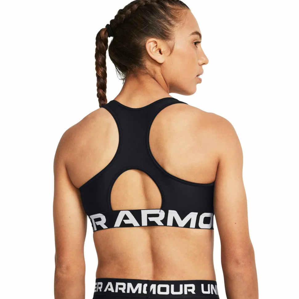 Under Armour Women's HeatGear® Armour Mid Branded Sports Bra Black