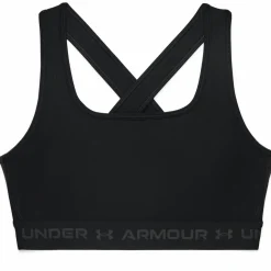 Under Armour Women's UA Crossback Mid Bra Black/Black/Jetgray