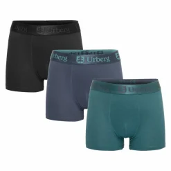 Urberg Juniors' Bamboo Boxers 3-Pack Black/Blue/Green