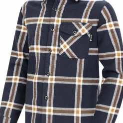 Urberg Juniors' Flanell Shirt Blue Nights/deep Lichen Green