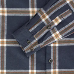Urberg Juniors' Flanell Shirt Blue Nights/deep Lichen Green
