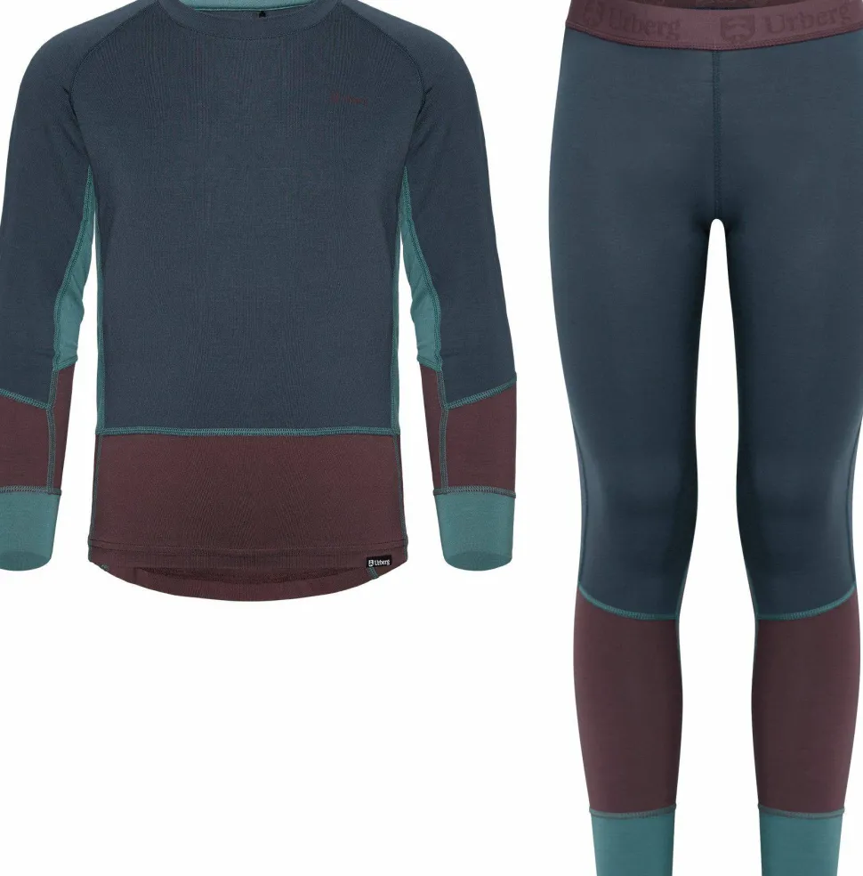 Urberg Juniors' Tree Base Layer Set Blue Nights