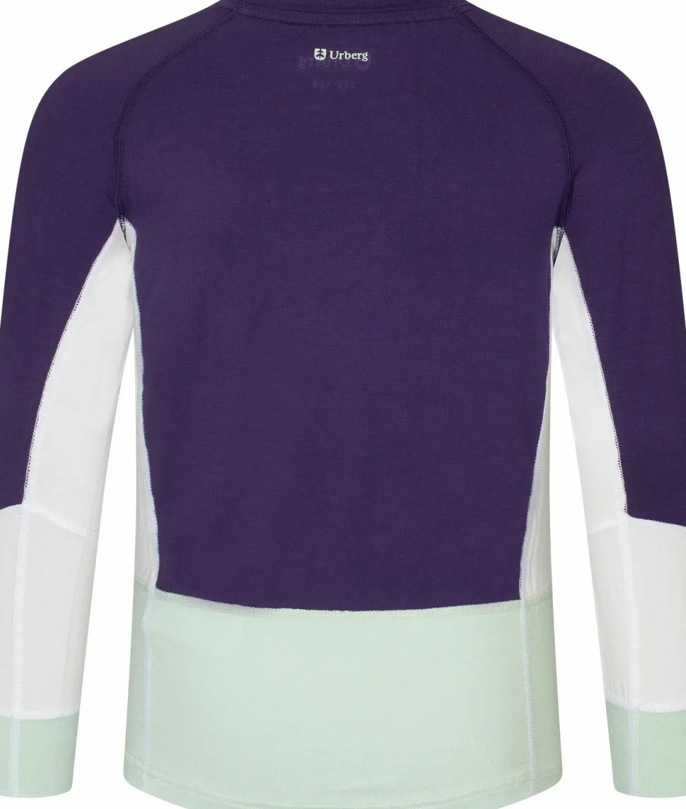 Urberg Juniors' Tree Base Layer Set Grape/cloudy Dancer/celadon