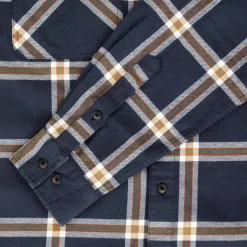 Urberg Men's Two Pocket Flanell Shirt Blue Nights/deep Lichen Green