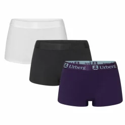 Urberg Women's Isane 3-pack Bamboo Boxers Black Beauty/Bright White/Grape