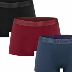 Urberg Women's Isane 3-pack Bamboo Boxers Cabarnet/Midnight Navy/Black Beauty