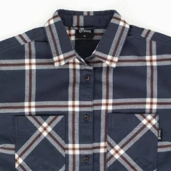 Urberg Women's Two Pocket Flanell Shirt Blue Nights/huckleberry