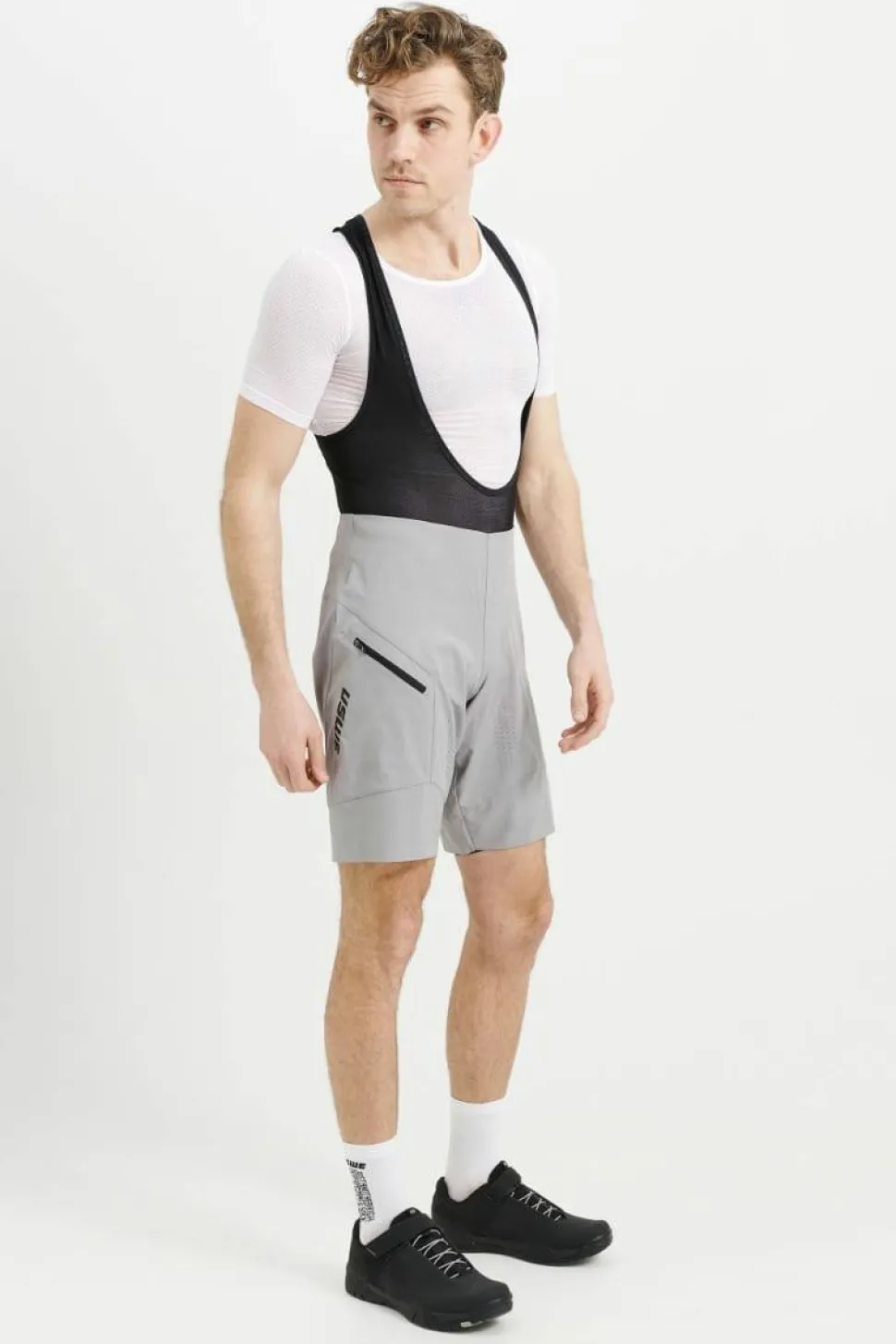 USWE Men's Hybrid MTB Bib Shorts Sharkskin