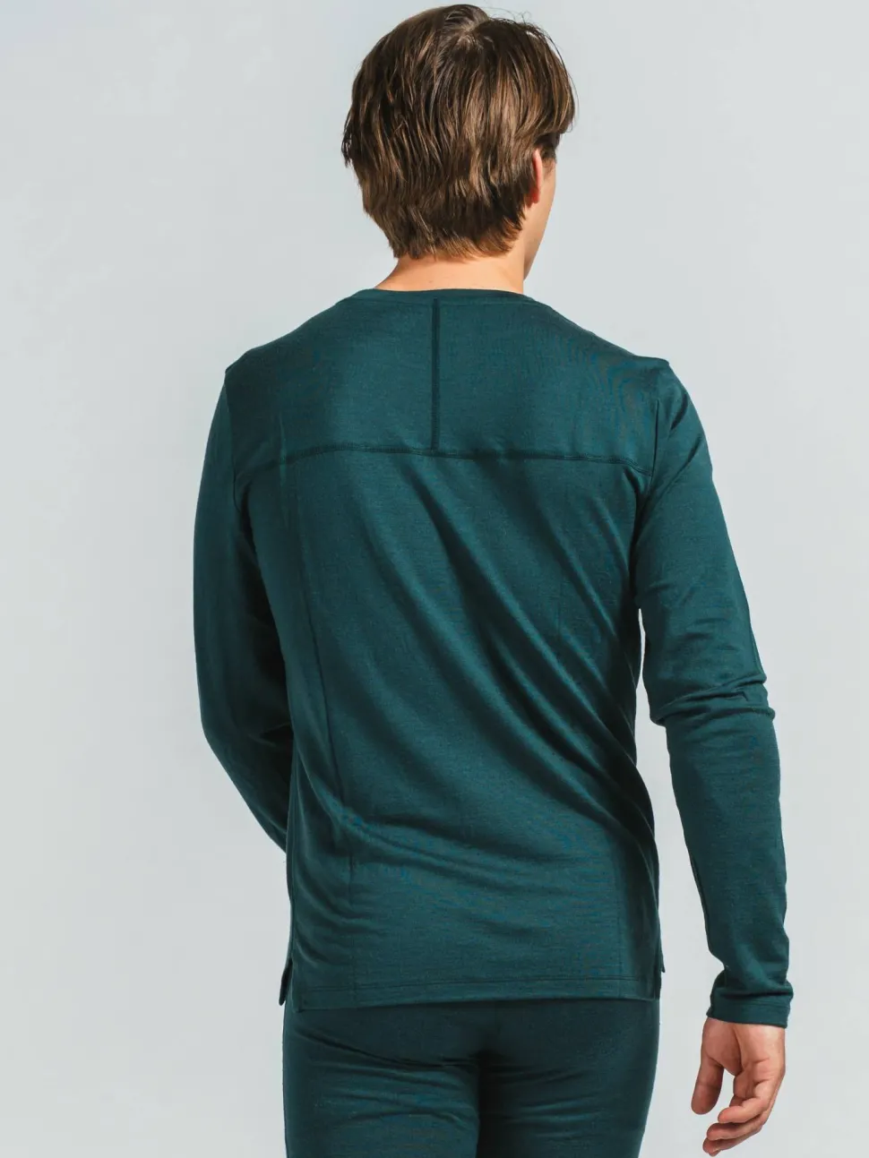 Varg Men's Fjällnäs Baselayer Top Dark Emerald Green