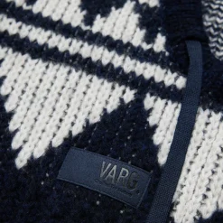 Varg Unisex Bräcke Knitted Balaclava Dark Blue With Off White