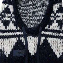 Varg Unisex Bräcke Knitted Balaclava Dark Blue With Off White