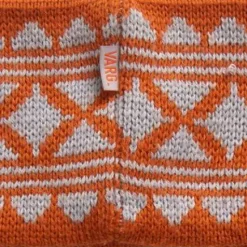Varg Unisex Varg Winter Headband Grey With Rust Orange