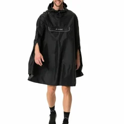 VAUDE Unisex Valdipino Rain Poncho Black
