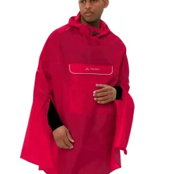 VAUDE Unisex Valdipino Rain Poncho Red Uni