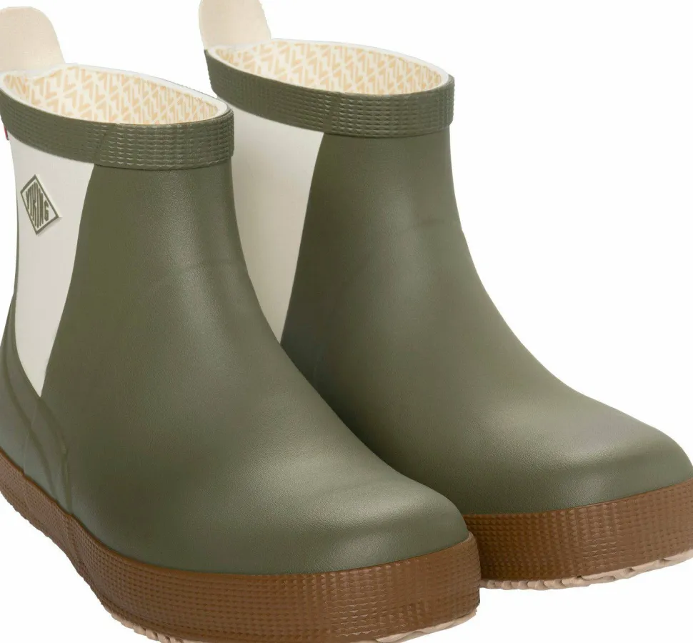 Viking Footwear Seilas Heritage Low Rubber Boot Olive/brown
