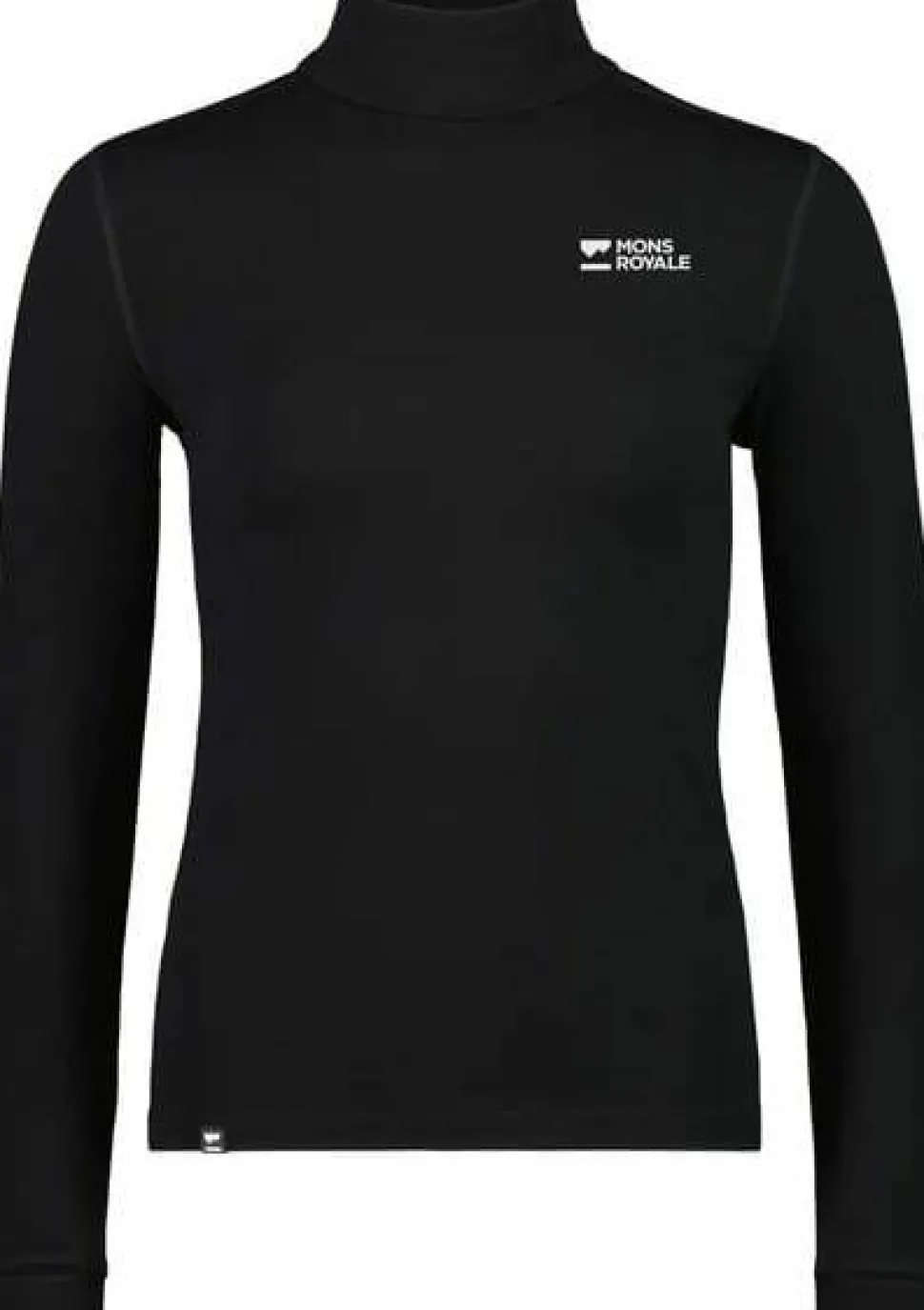 Women's Cascade Merino Base Layer Mock Neck Long Sleeve Black