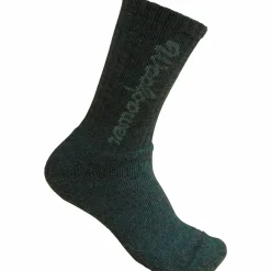 Woolpower Kids' Socks Logo 400 Forest Green